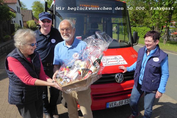 Glückwunsch - 50 000. Fahrgast!